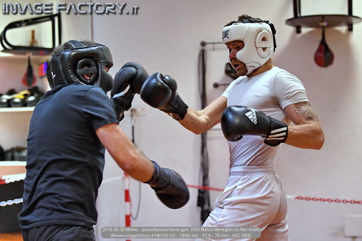 2019-05-30 Milano - pound4pound boxe gym 1093 Marco Meneghin vs Alex Avella